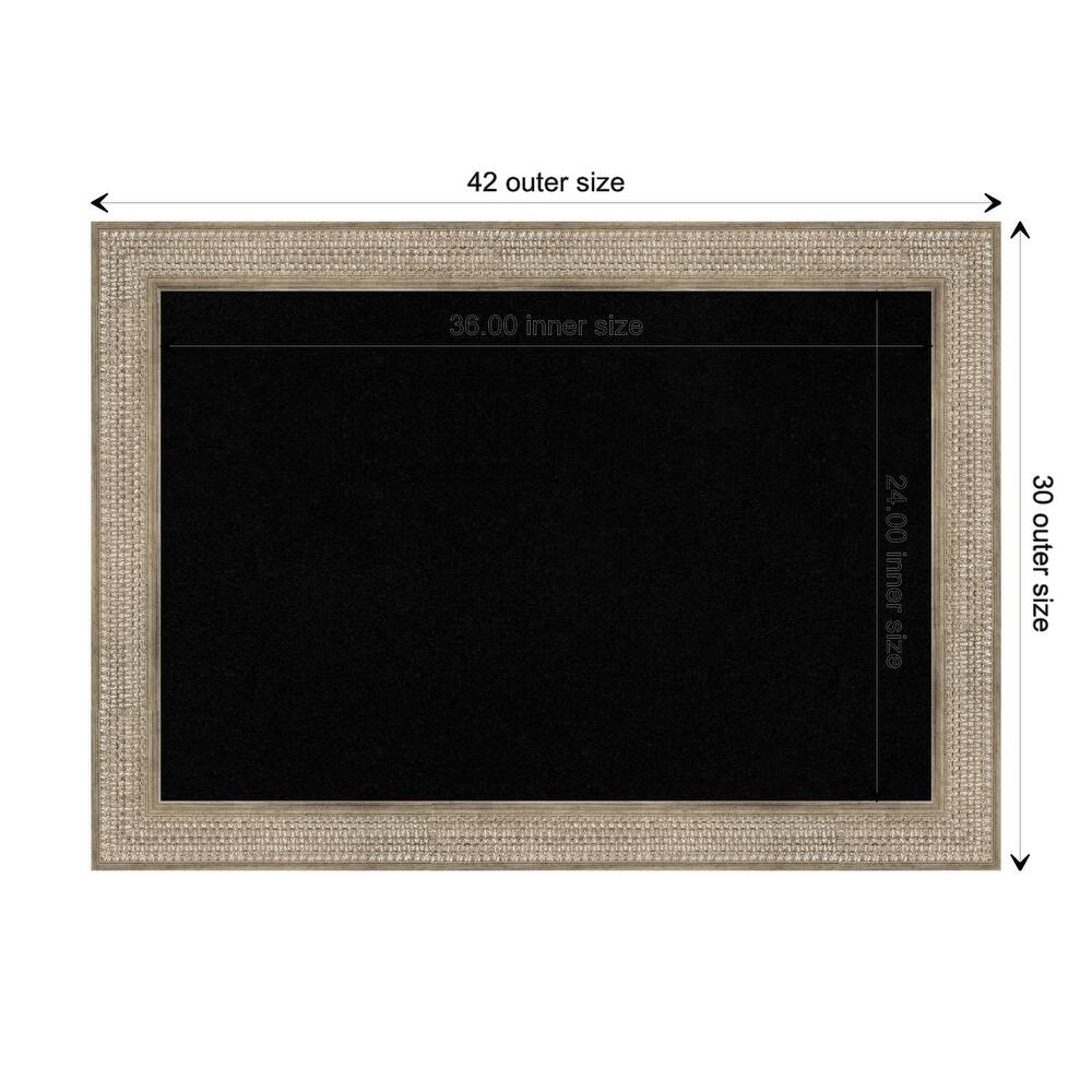 Trellis Wood Framed Black Corkboard Bulletin Board