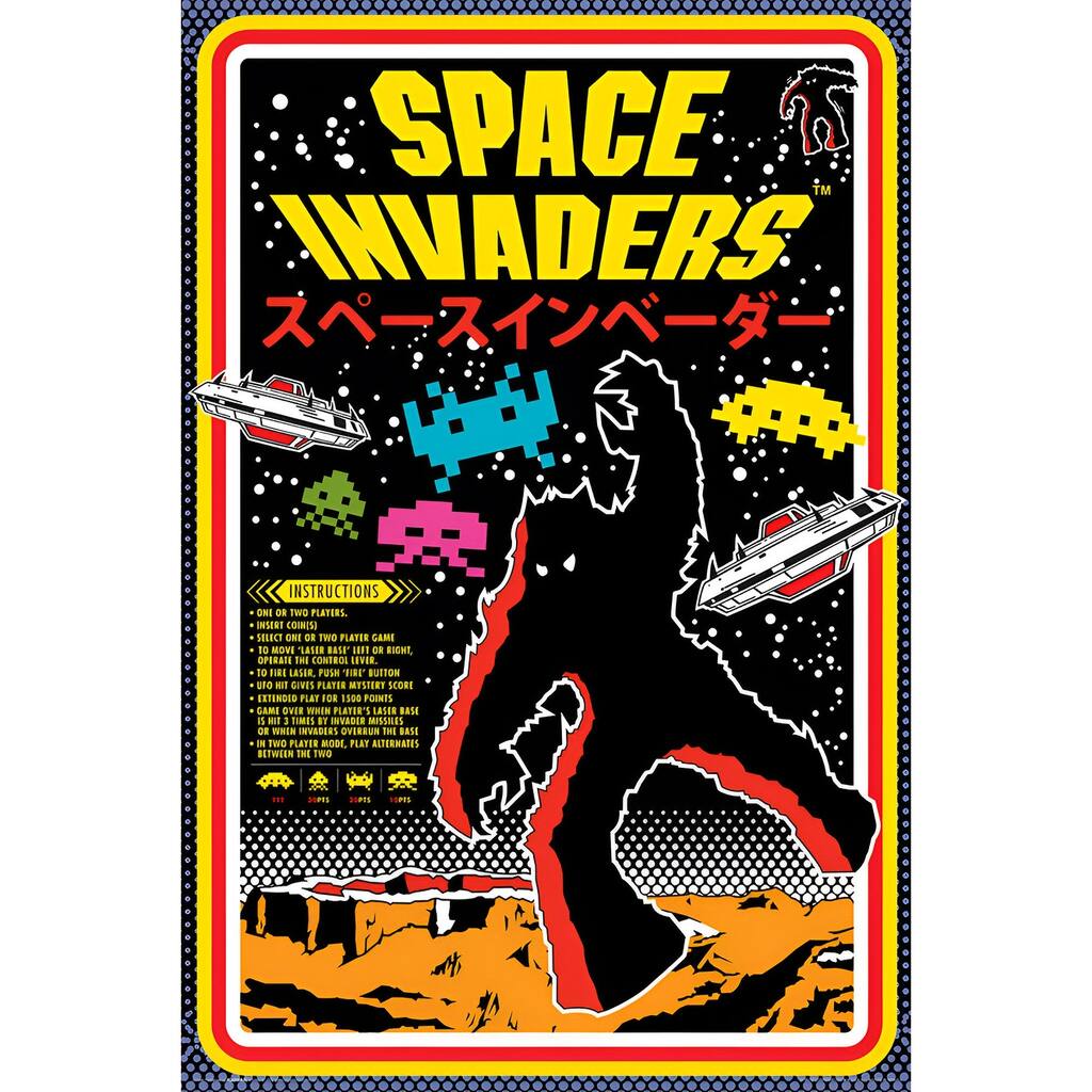Space Invaders - Japan Art Poster - 24 x 36 Inch
