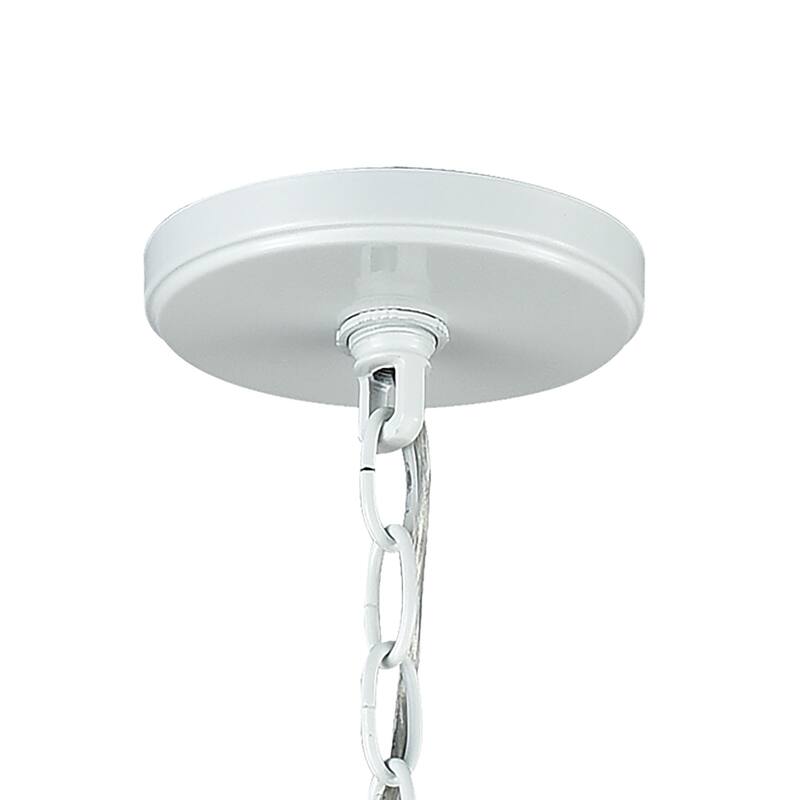 Elk Home Decatur Matte White Metal 8 Light Chandelier