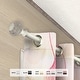 preview thumbnail 2 of 4, InStyleDesign Sadie 1 inch Diameter Adjustable Curtain Rod 120 to 170 inches - White