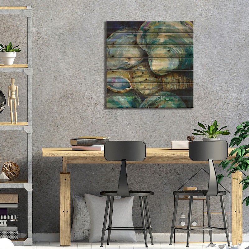 New England Summer Print On Wood by Jeanette Vertentes - Multi-Color