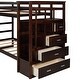 preview thumbnail 37 of 37, Twin Over Twin Bunk Bed, Solid Wood Staircase 3-in-1 Bunk Bed Frame
