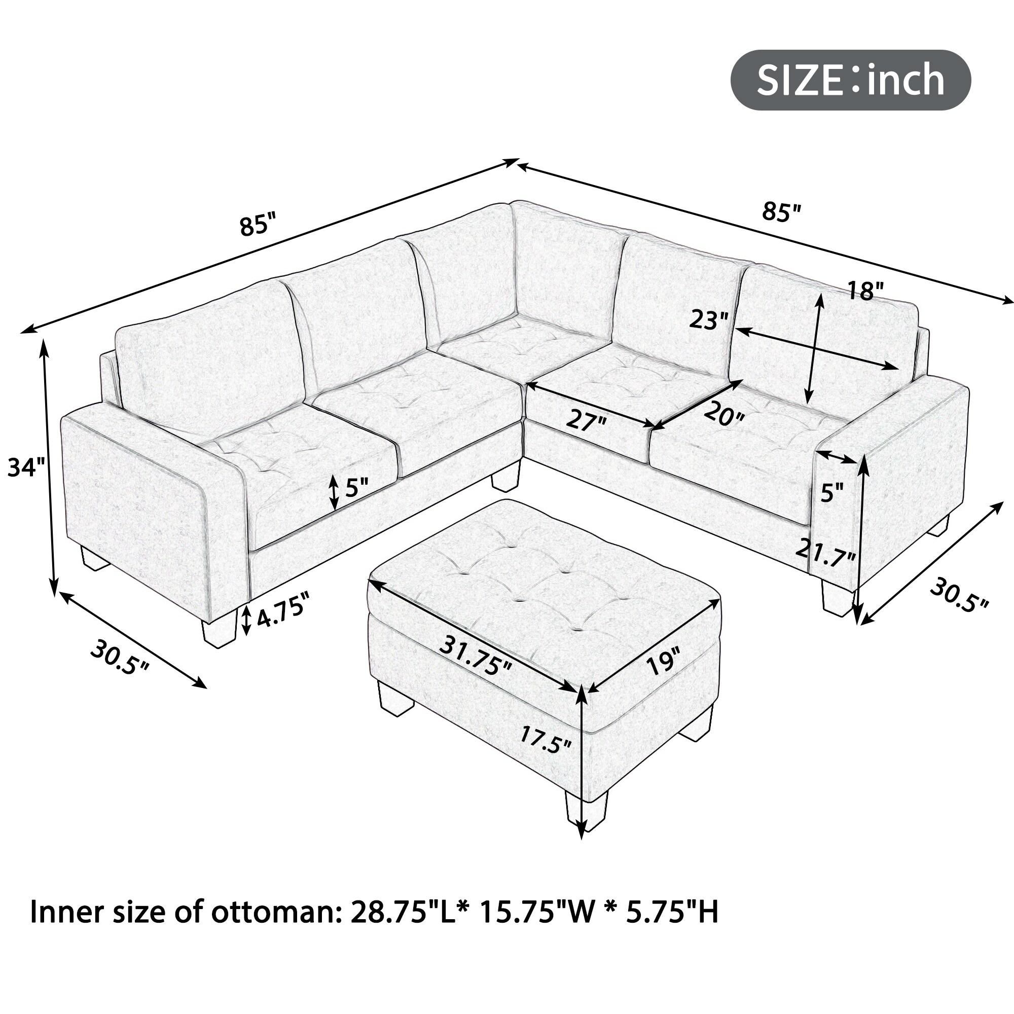 Apartment size corner sectional new arrivals