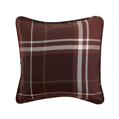 Paseo Road by Hiend Accents Jackson Plaid Euro Sham, 27" x 27", 1PC