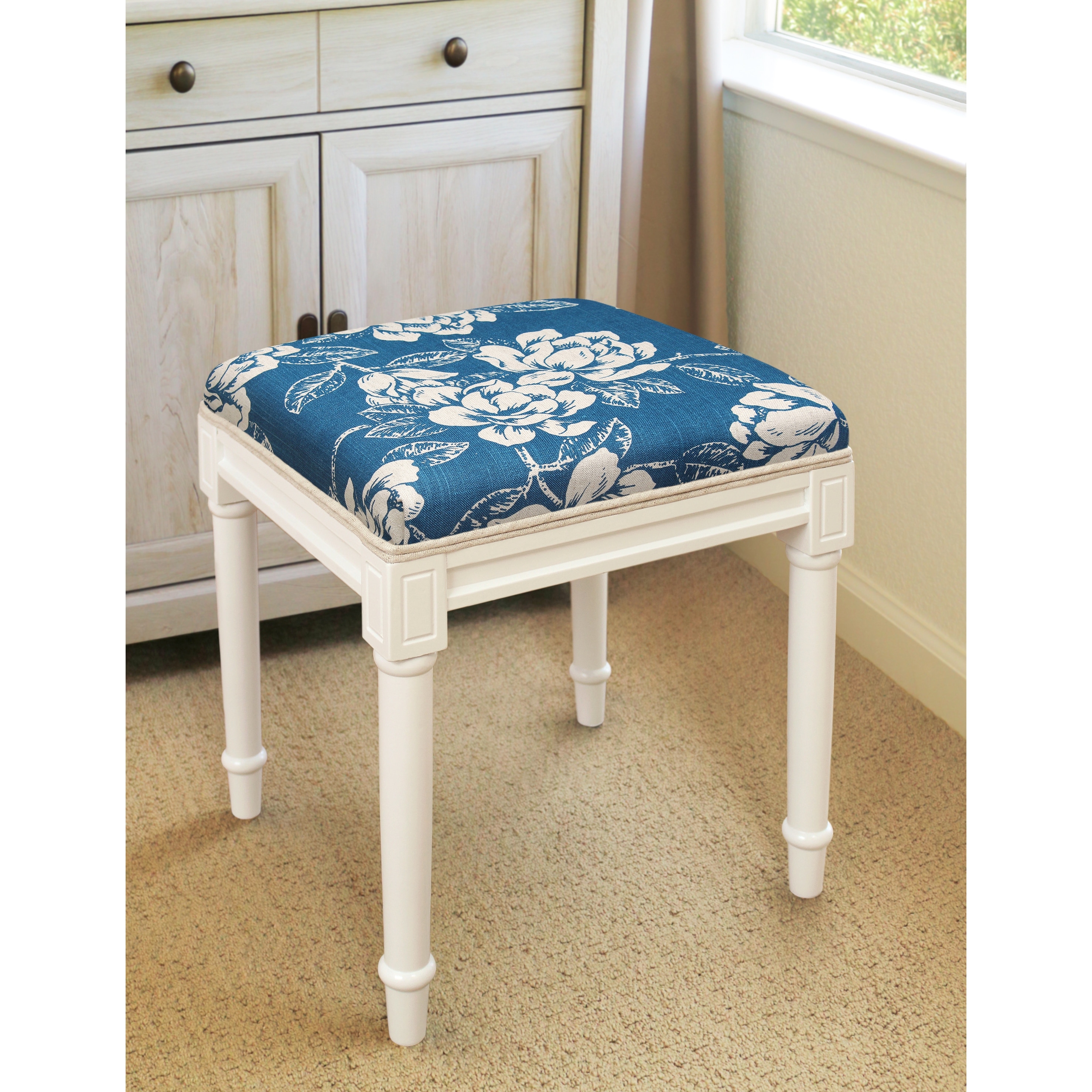 Navy vanity new arrivals stool