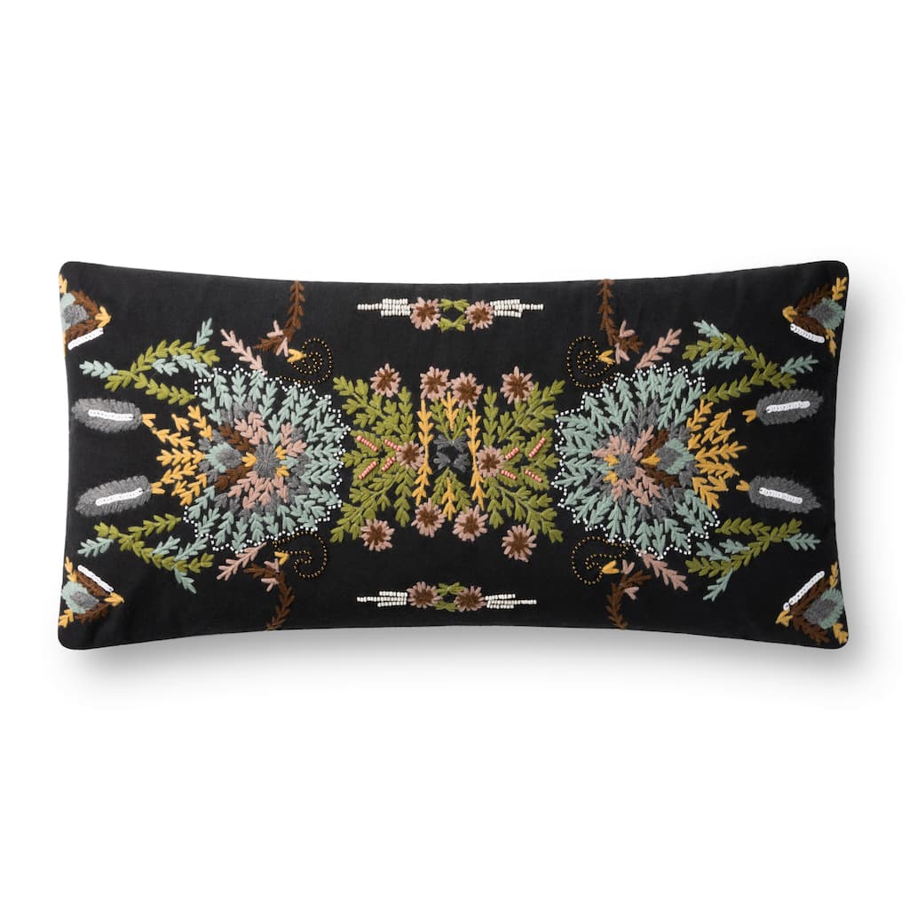 Alexander Home Leah Floral Embroidered Throw Pillow