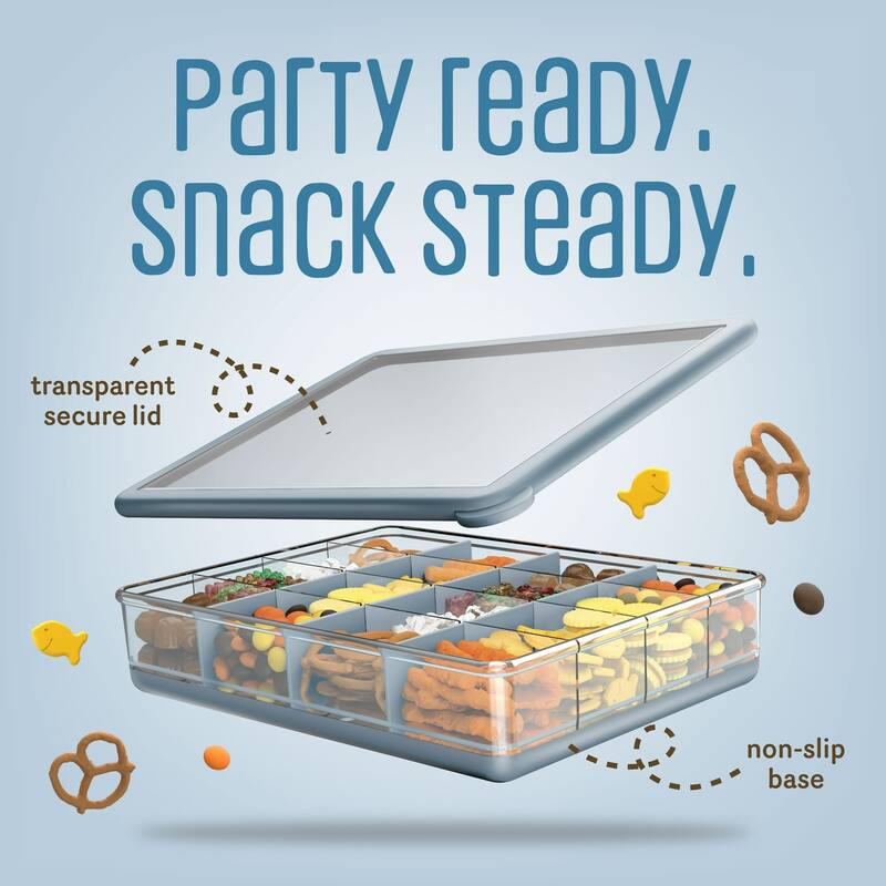 COOK WITH COLOR Snack Box, 16-Compartment Lunch Box & Food Storage Container