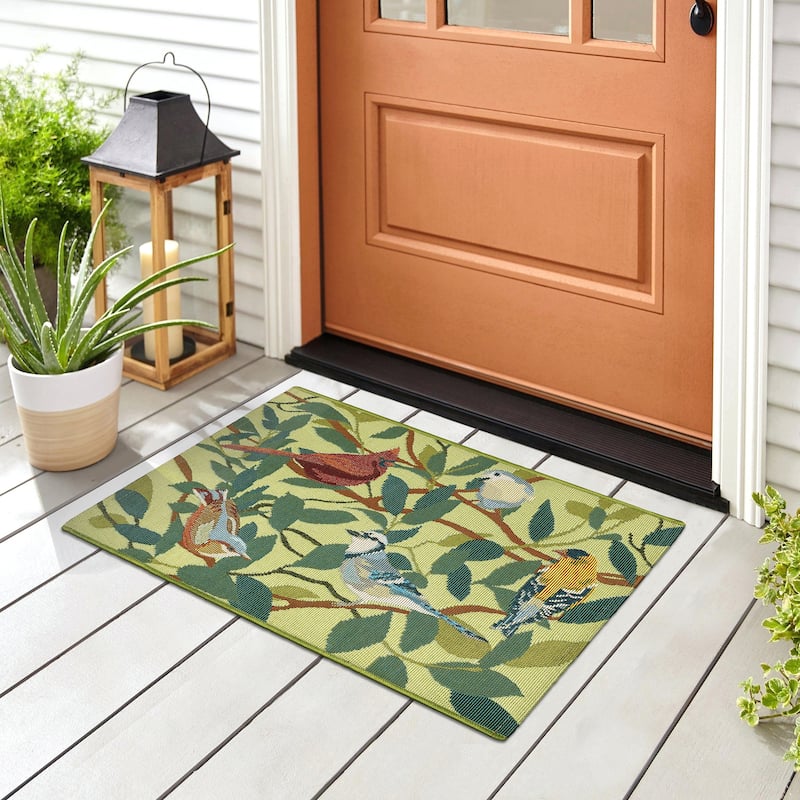 Liora Manne Esencia Birds Of A Feather Indoor/Outdoor Mat