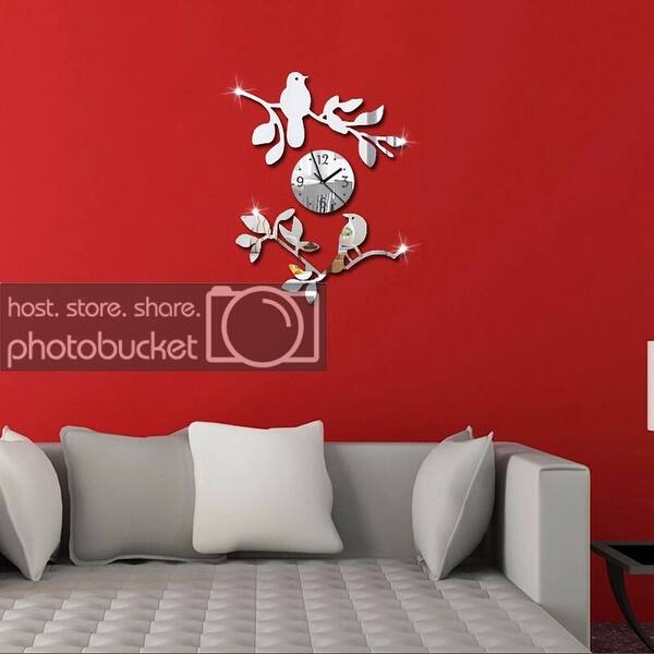 Shop Chezmax Creative Pattern Wall Clock Diy Acrylic 3d Mirror
