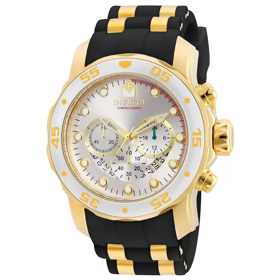 Invicta Men's 6985 Pro Diver Quartz Chronograph Charcoal Dial Watch - Silver