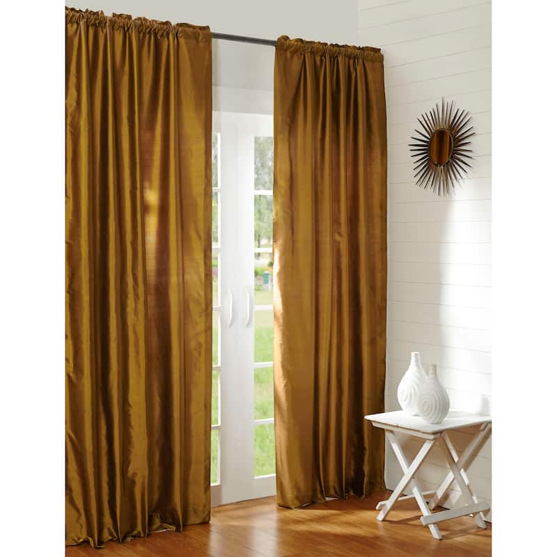 Dupioni Silk Rod Pocket 96-inch Curtain Panel - 42 x 96