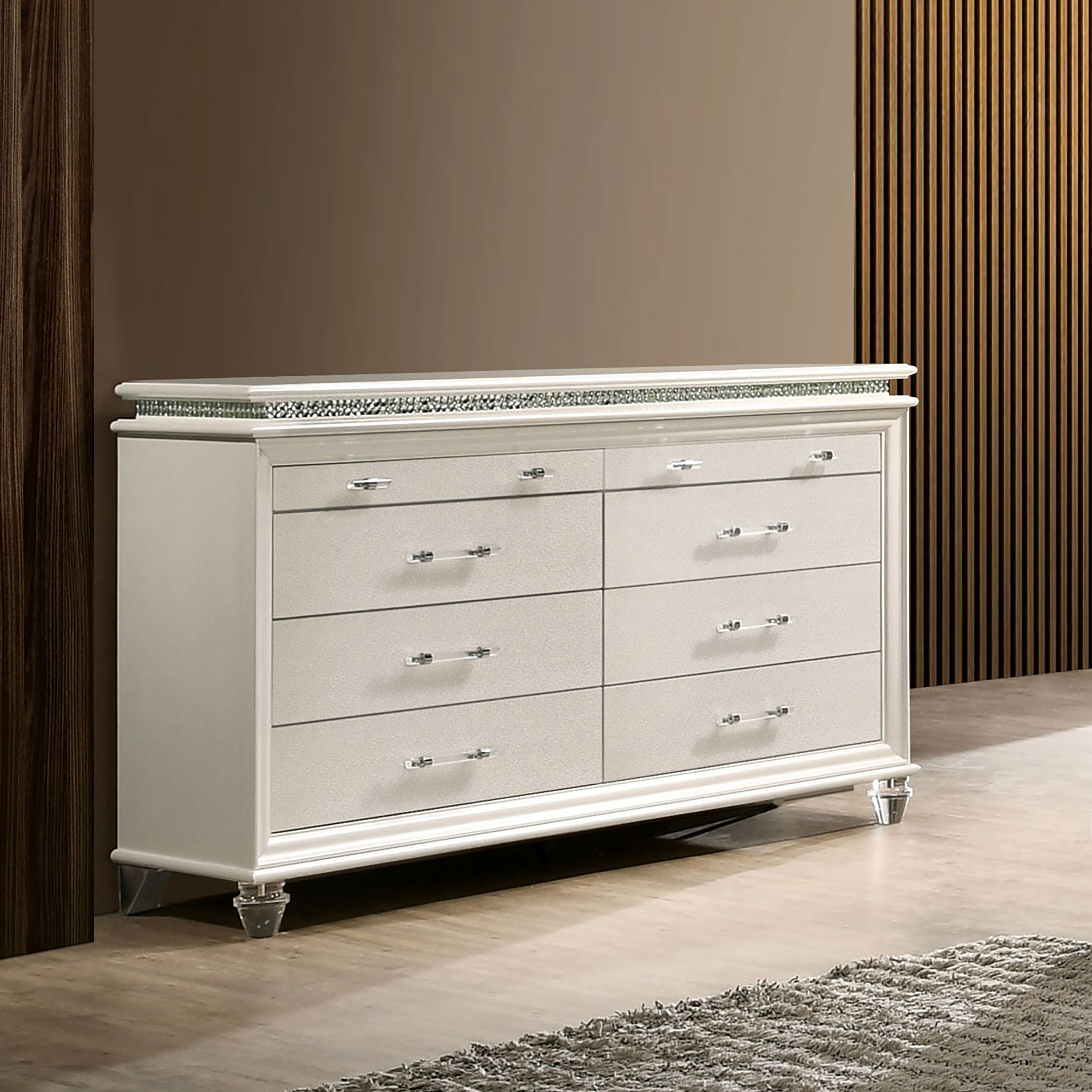 Xian Contemporary 56-inch Wide 8-Drawer Solid Wood Dresser by Furniture of America