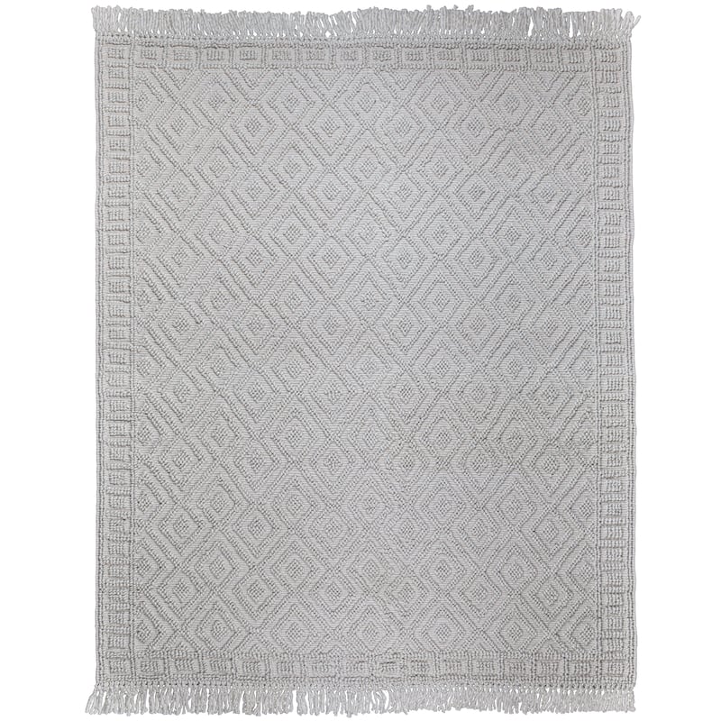 Wyndenhall Pickett 8 x 10 Area Rug Contemporary in Ivory - 8 ft x 10 ft 96"d x 120"w x 0.5" h