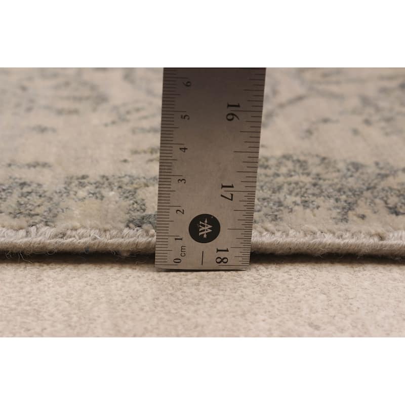ECARPETGALLERY Hand-knotted Heritage Grey Silk, Wool Rug - 5'7 x 7'11
