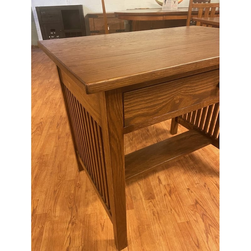 Mission / Arts And Crafts Solid Oak Writing Desk - 36 Inch