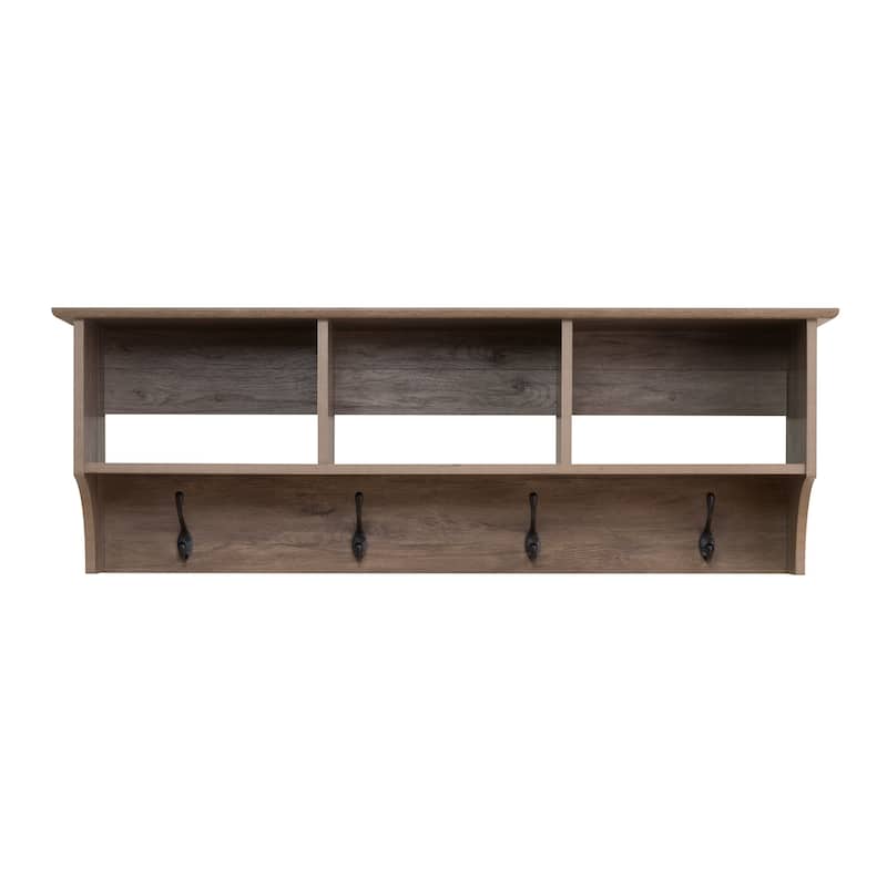 Prepac Drifted Grey Wood 48-inch Wide Floating Entryway Shelf
