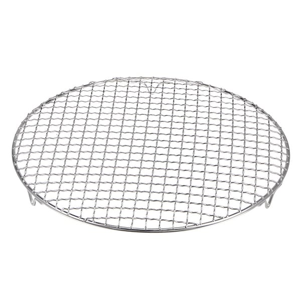 Round Cooking Rack 12-inch Stainless Steel Cross Wire Barbecue Grill with Legs