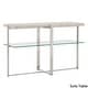 preview thumbnail 14 of 21, Azel Marble-top Chrome Framed Coffee Table or Table Set by iNSPIRE Q Modern