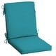 preview thumbnail 71 of 74, Arden Selections Leala Textured Outdoor Dining Chair Cushion Set 44 in L x 20 in W x 3.5 in H - Lake Blue Leala