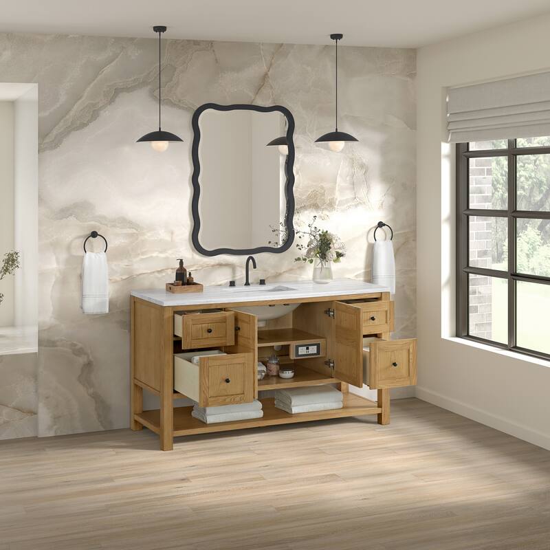 Breckenridge 60" Single Vanity, Light Natural Oak - 60S