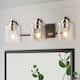 ExBrite Modern Rose Gold 3/4-light Bathroom Dimmable Crystal Vanity Lights Wall Sconces