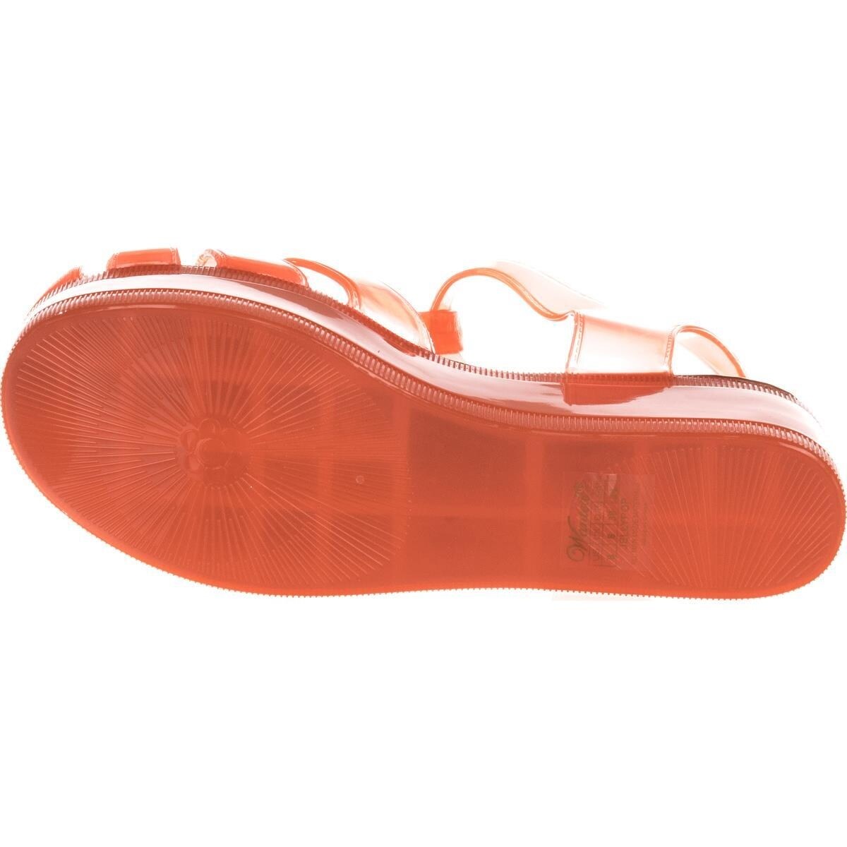 orange jelly sandals