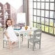 preview thumbnail 6 of 4, 5 PCS Kids Table & Chair Set Wooden Children Activity Furniture