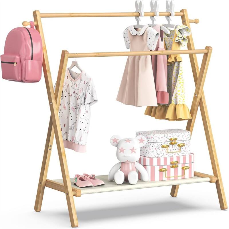 Small Clothes Rack for Toddler Pets - 17.32"D x 31.1"W x 41.33"H - Regular Size - 17.32"D x 31.1"W x 41.33"H