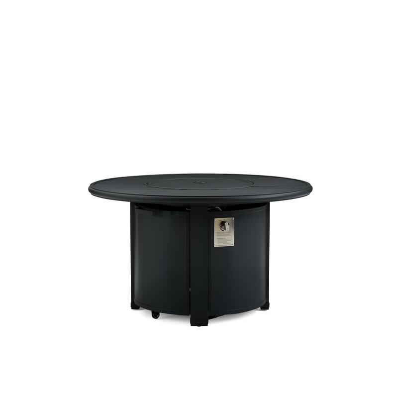 Slat Top 44" Round Fire Table