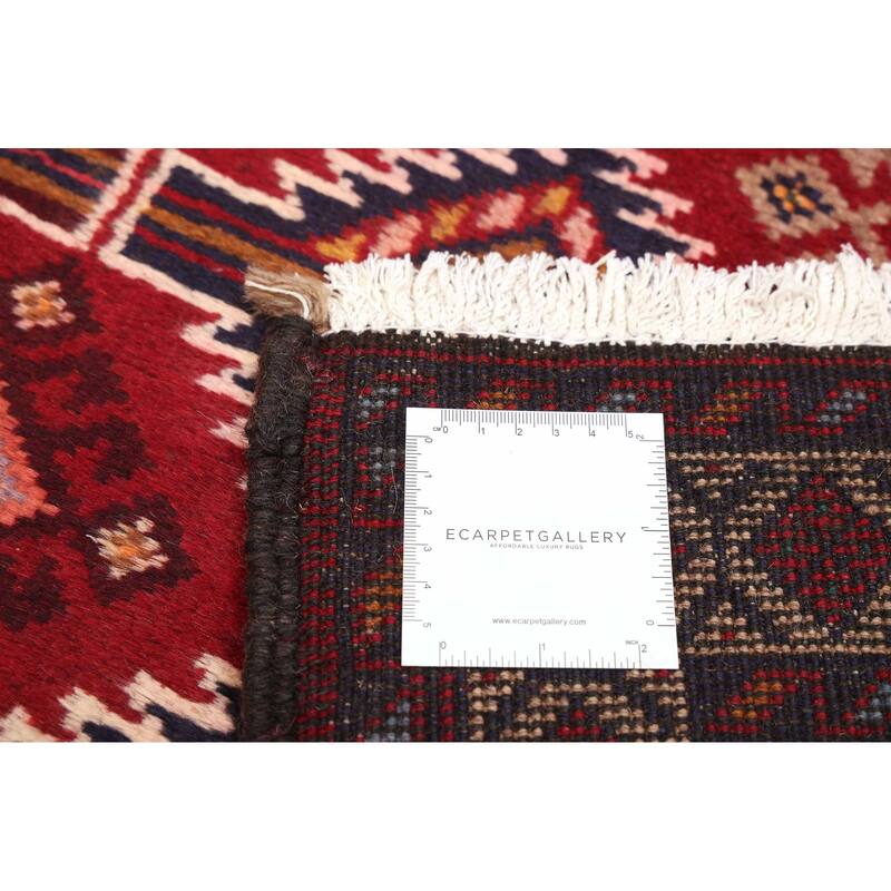 ECARPETGALLERY Hand-knotted Baluch Red Wool Rug - 3'2 x 5'9