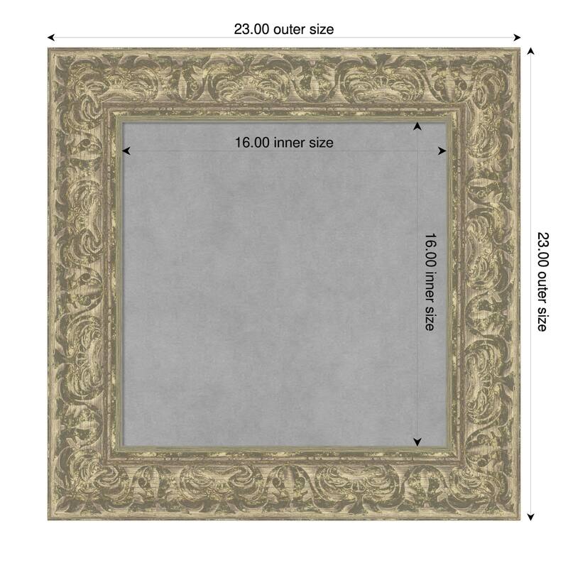 Amanti Art Luxe Antique Silver Framed - 23 x 23 in