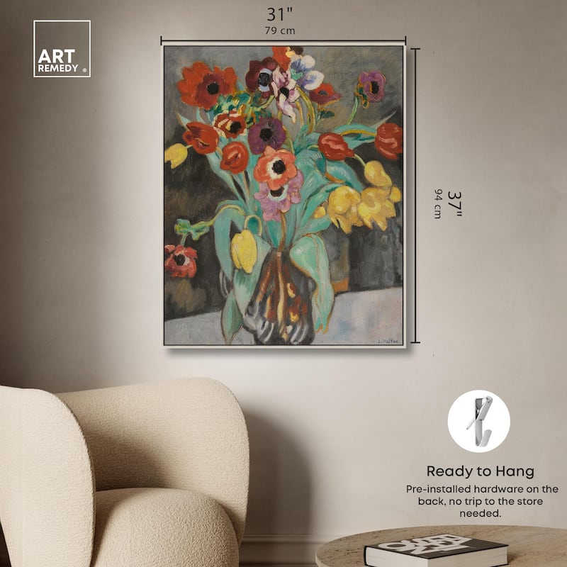 Valtat Anemones Tulipes Canvas by Art Remedy