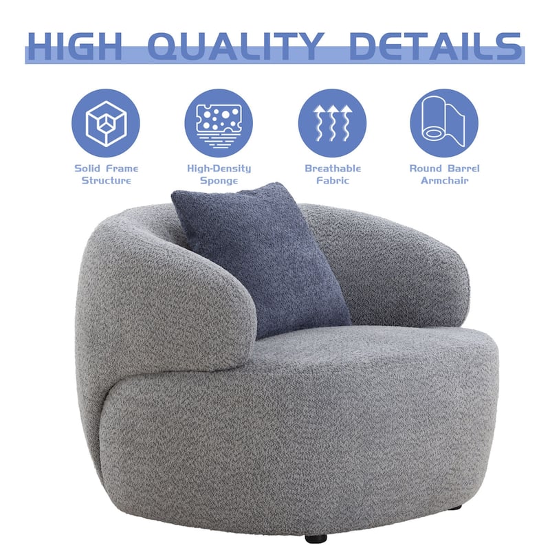 3-Seater Modern Contemporary Upholstered Fabric Sofa for Living Room