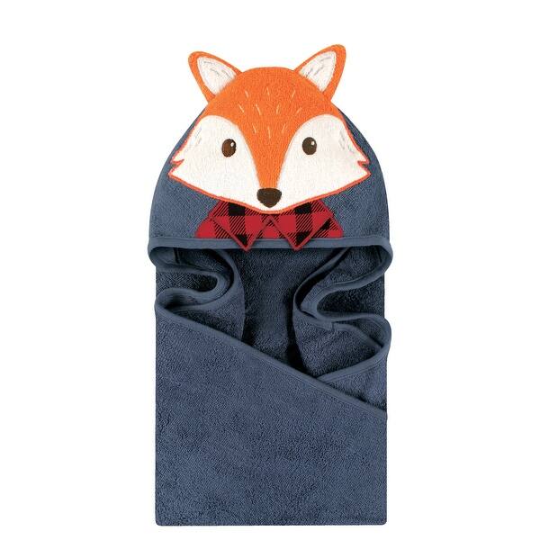 slide 1 of 1, Little Treasure Baby Boy Cotton Animal Face Hooded Towel, Lumberjack Fox, One Size - Lumberjack Fox - One Size One Size - Lumberjack Fox