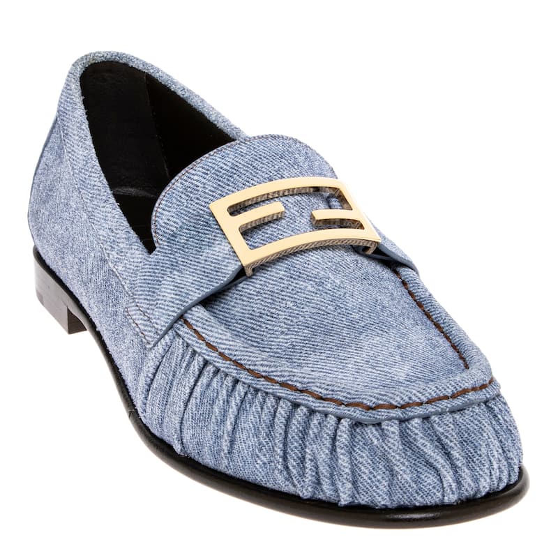 Fendi Baguette Denim Loafers - 41 EU