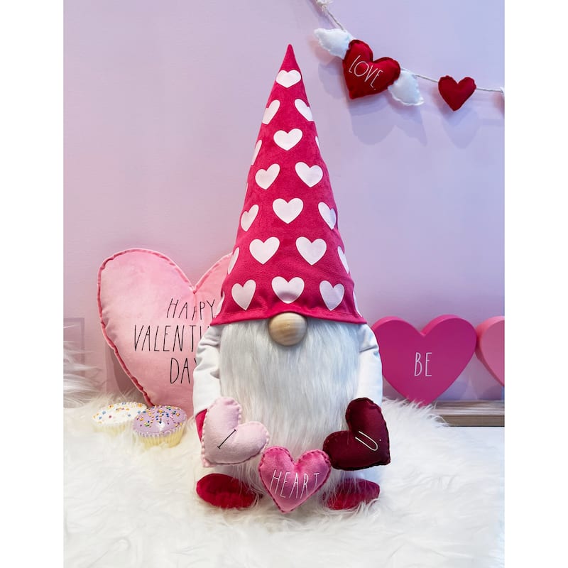 Rae Dunn Plush Gnome - Valentine's Day Themed