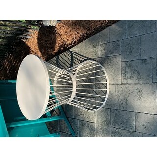 Lassen Outdoor 16-inch Round Side Table by Christopher Knight Home