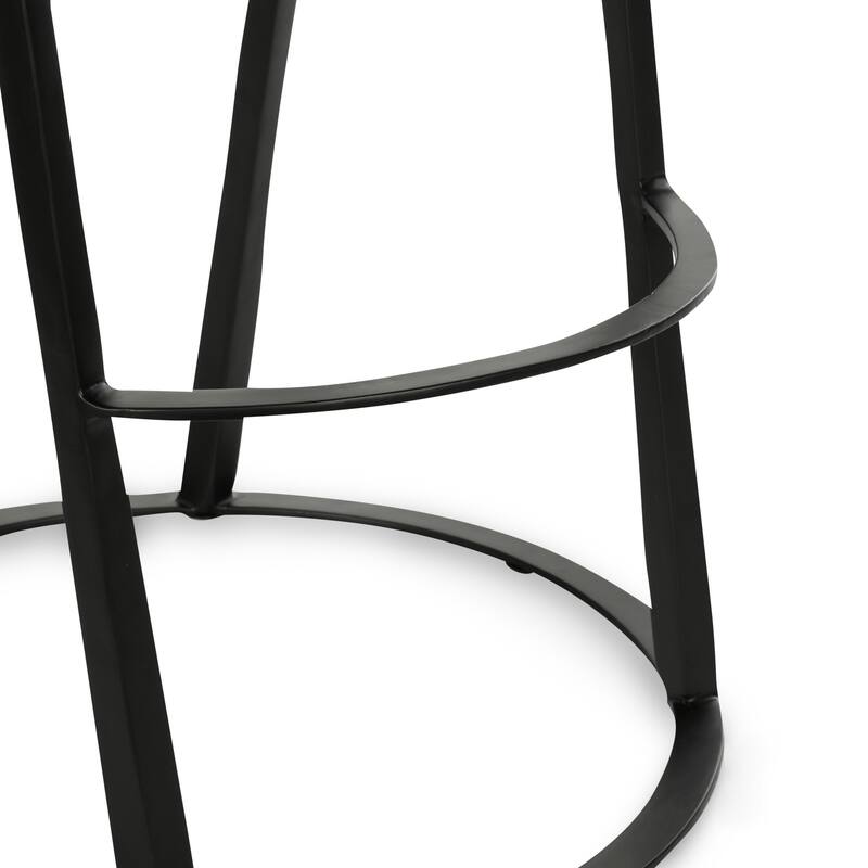 Classic Home Sawyer Leather Round Counter Stool