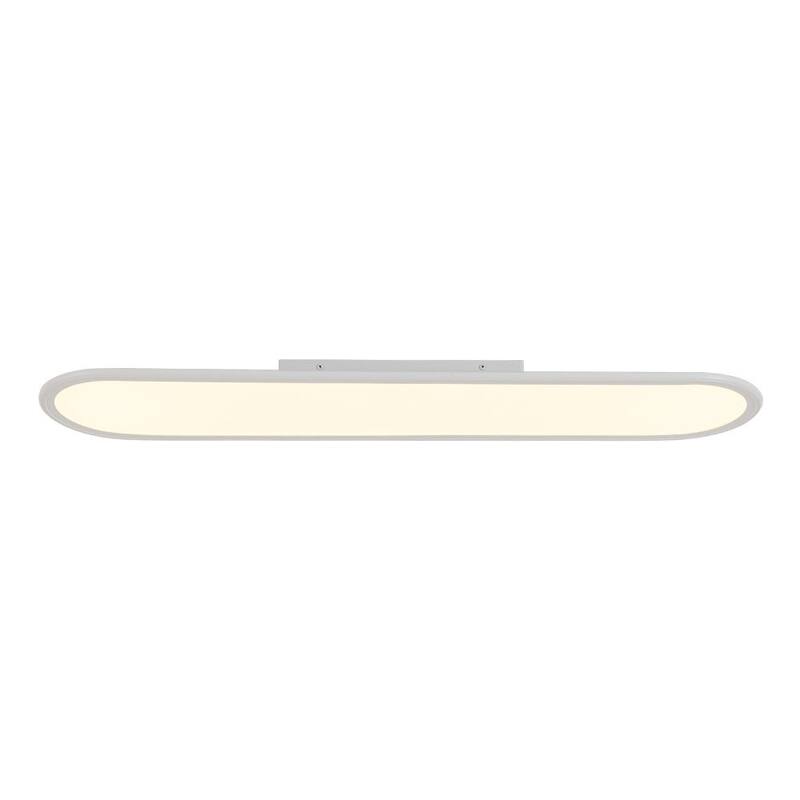Modern Linear Dimmable LED Oval Semi Flush Mount Ceiling Light