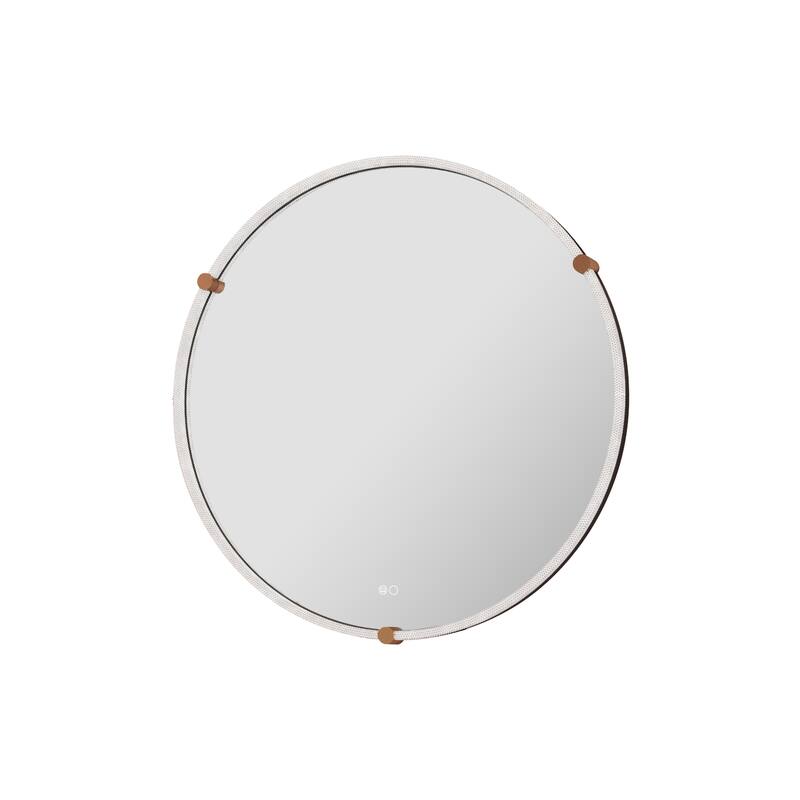 32" Wall Mounted Bathroom Round Framed Acrylic PMMA luminous LED Mirror With Memory Function - 32"Wx32"H