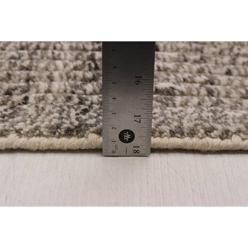 ECARPETGALLERY Hand-knotted Tangier Grey Wool Rug - 8'1 x 10'0