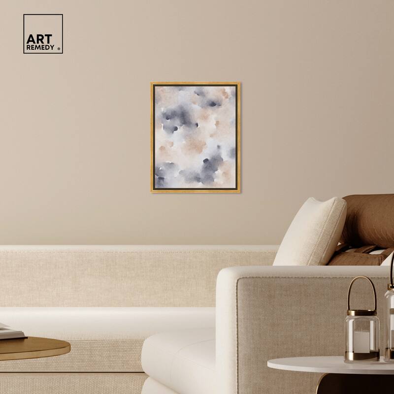 Art Remedy Fluff And Cotton Framed Watercolor Boho Abstracts