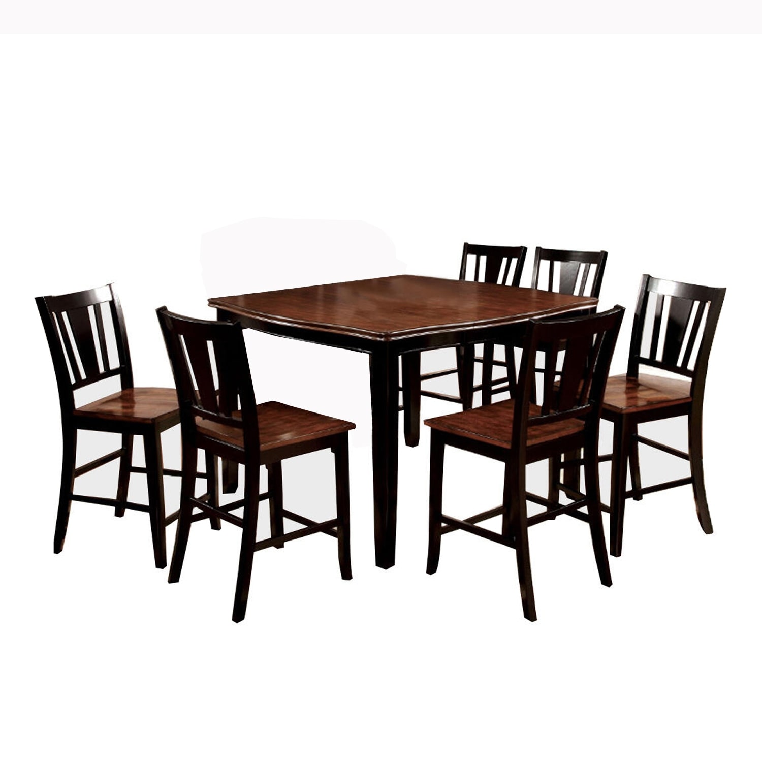 Dark Cherry Expandable Counter Height Dining Table Extendable