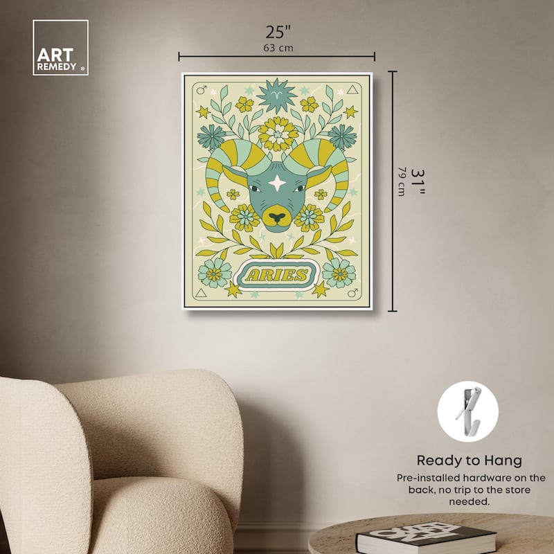 Aries Stars Card Canvas by Art Remedy
