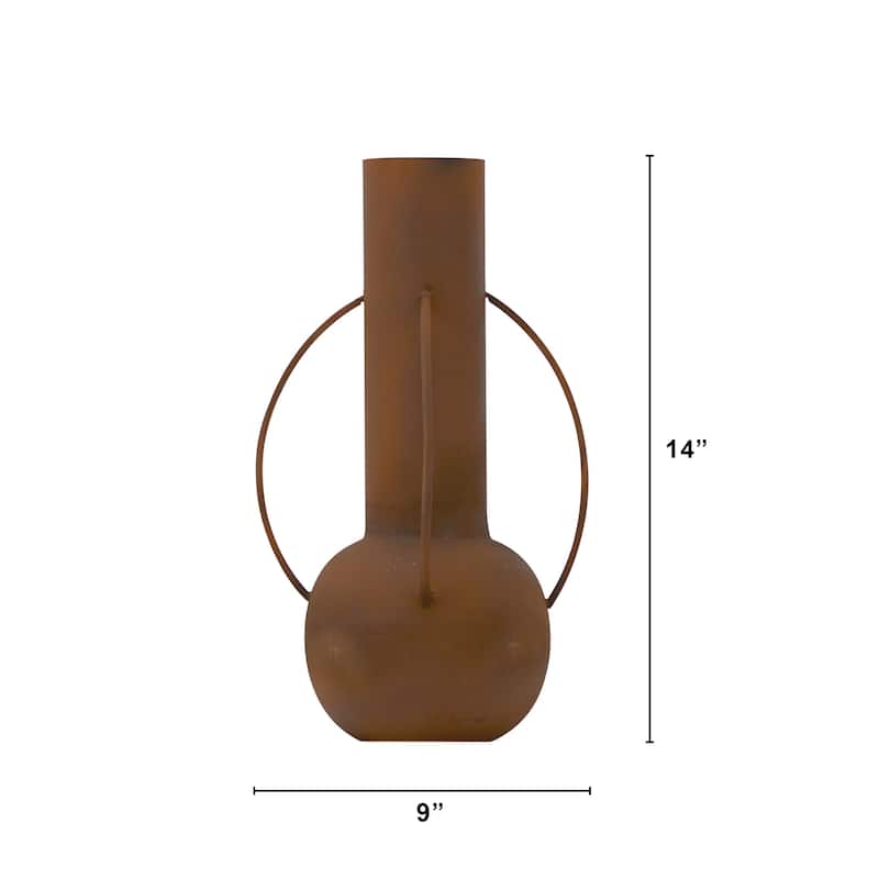 14" Contemporary Metal Vase