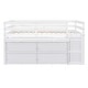 preview thumbnail 3 of 10, Full Low Loft Bed with Rolling Portable Desk & Shelves, Wood Loft Bed Frame with 4 Drawers for Kids & Teens, Boys, Girls White