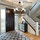 preview thumbnail 6 of 24, Rustic 6 Light Wagon Wheel Chandelier with Seeded Glass Shade