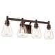 preview thumbnail 11 of 19, 4-light Bath/ Vanity Light Oil Rubbed Bronze