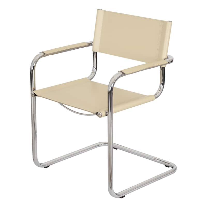 Breuer Chair Company Mart Stam Cantilever Armchair Arm Chair w/ Chrome Frame (Various Bonded Leather Colors)