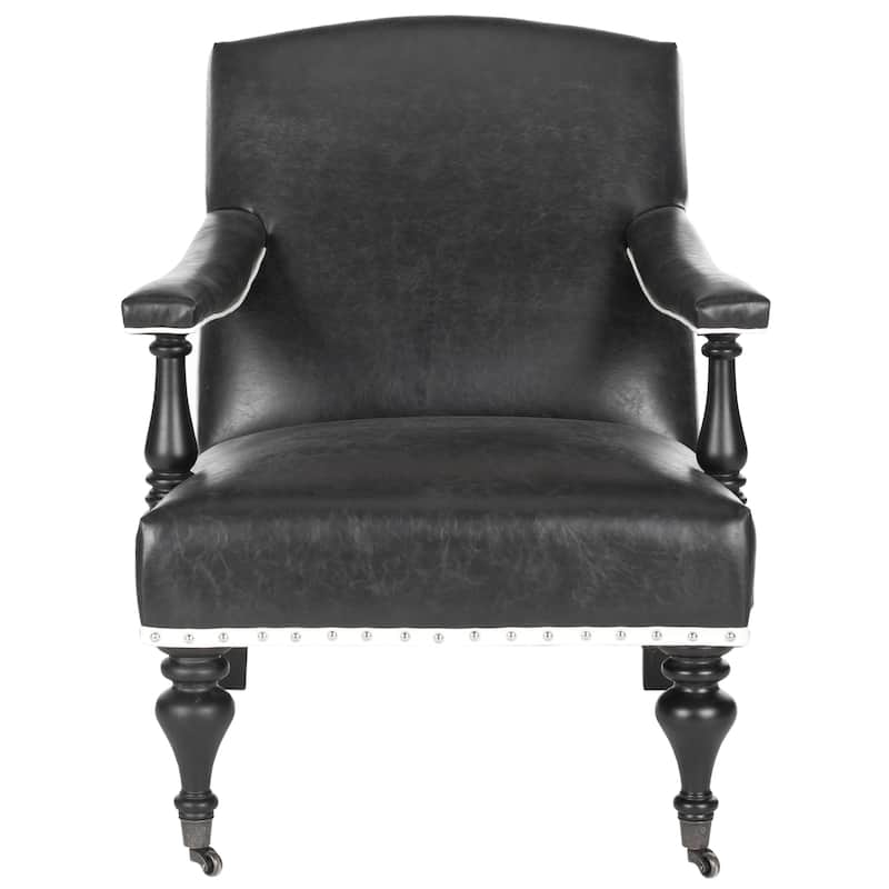 SAFAVIEH Kassie Steel Blue Arm Chair - 27.6" x 36.8" x 35" - 28"W x 37"D x 35"H